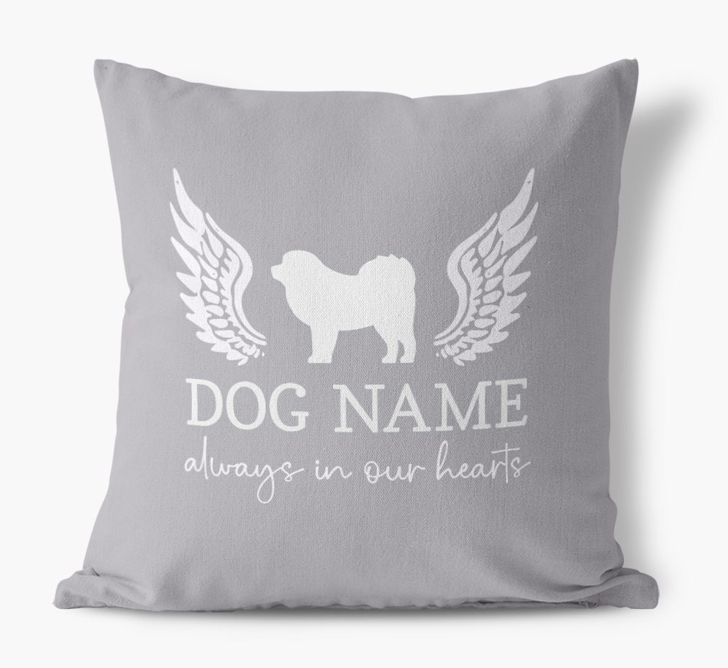 Silhouette Angel: Personalized {breedFullName} Pillow - front view