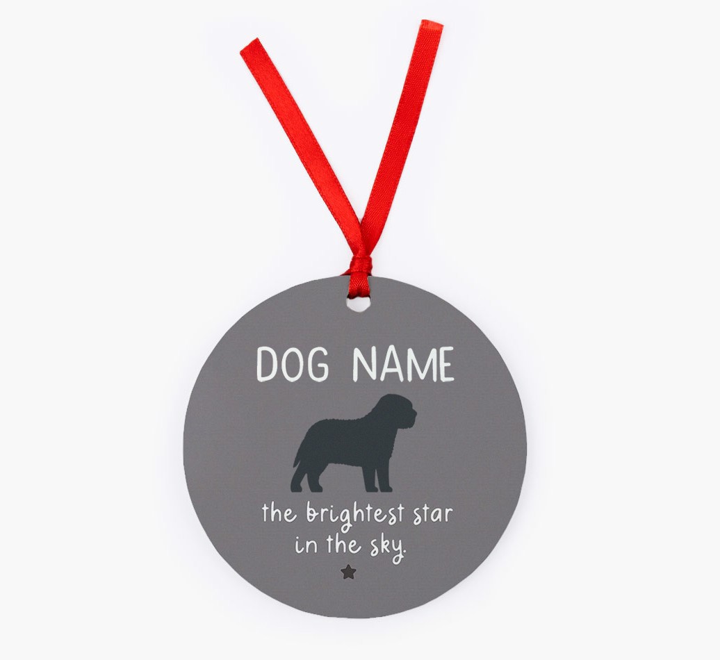 Brightest Star: Personalised {breedFullName} Christmas Decoration - Front