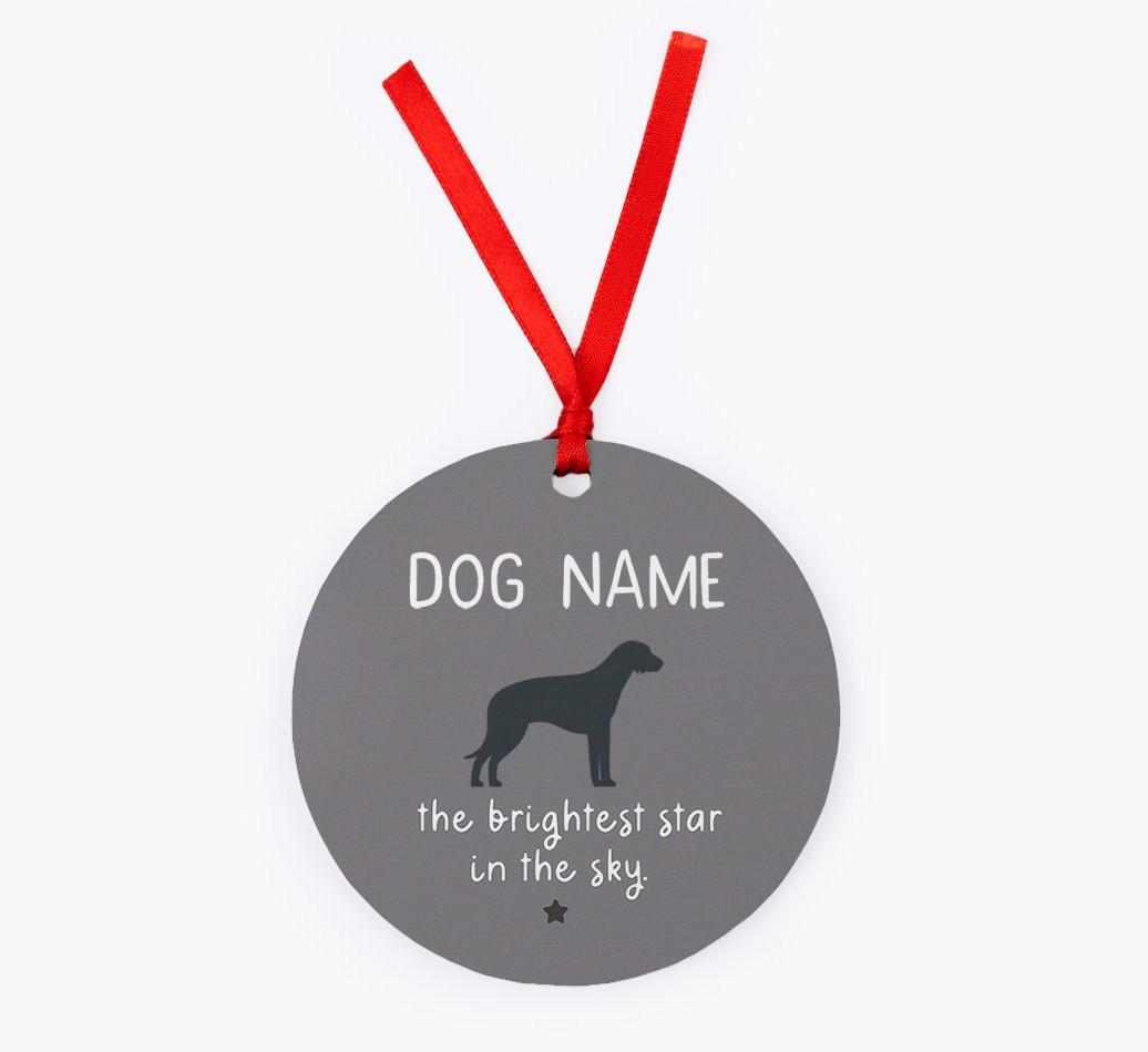 Brightest Star: Personalised {breedFullName} Christmas Decoration - Front