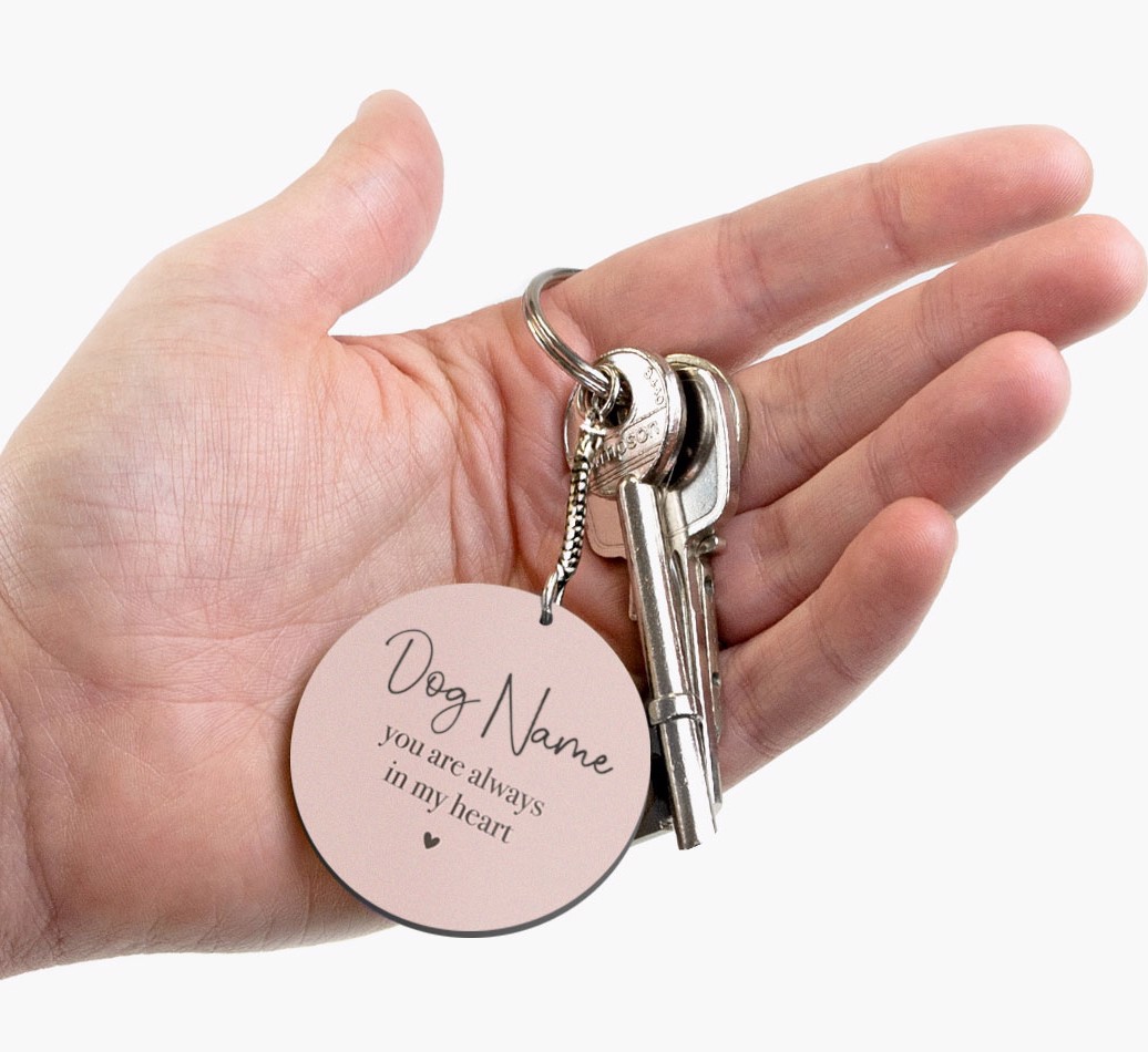 Always In My Heart: Personalised Double-Sided Keyring