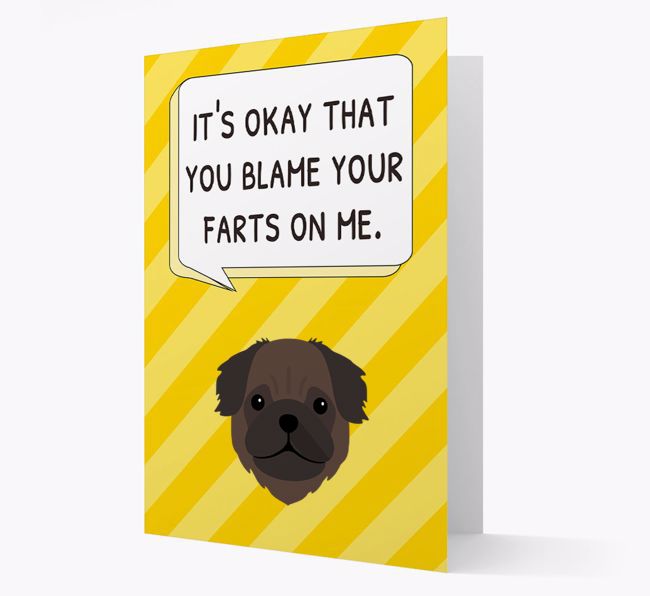 'Blame Your Farts on Me' Card with {breedFullName} Icon