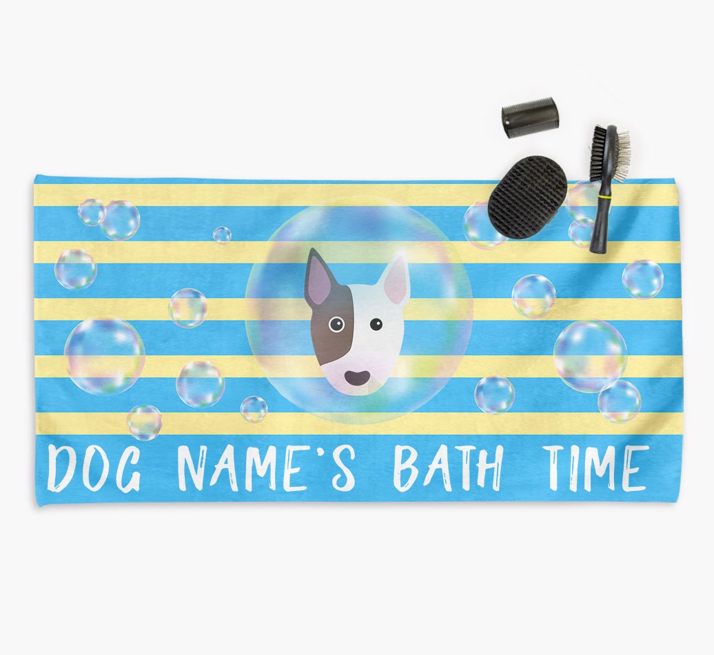 'Personalised 'Bathtime' Towel for your {breedCommonName}
