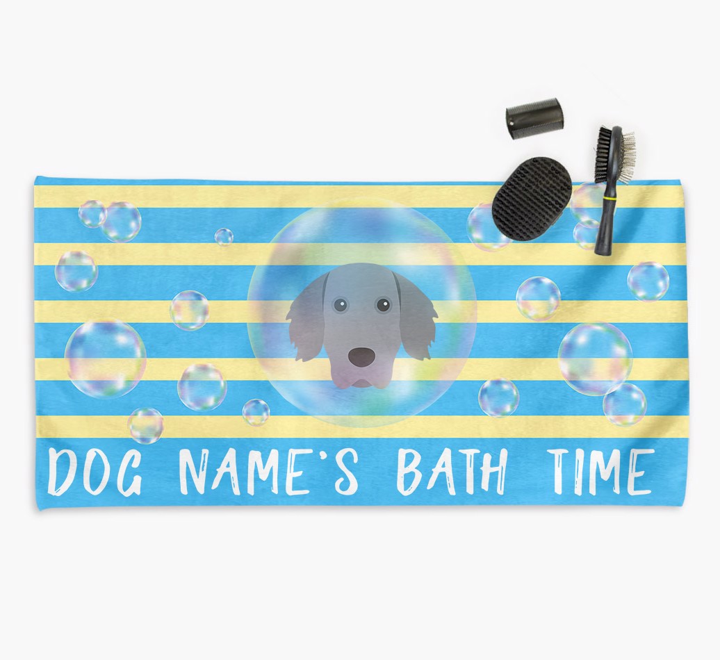 'Personalised 'Bathtime' Towel for your {breedCommonName}