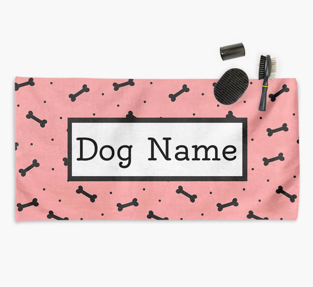 'Bone Pattern' Dog Towel for your {breedCommonName}