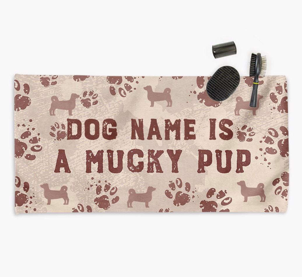 'Mucky Pup' Towel for your {breedCommonName}