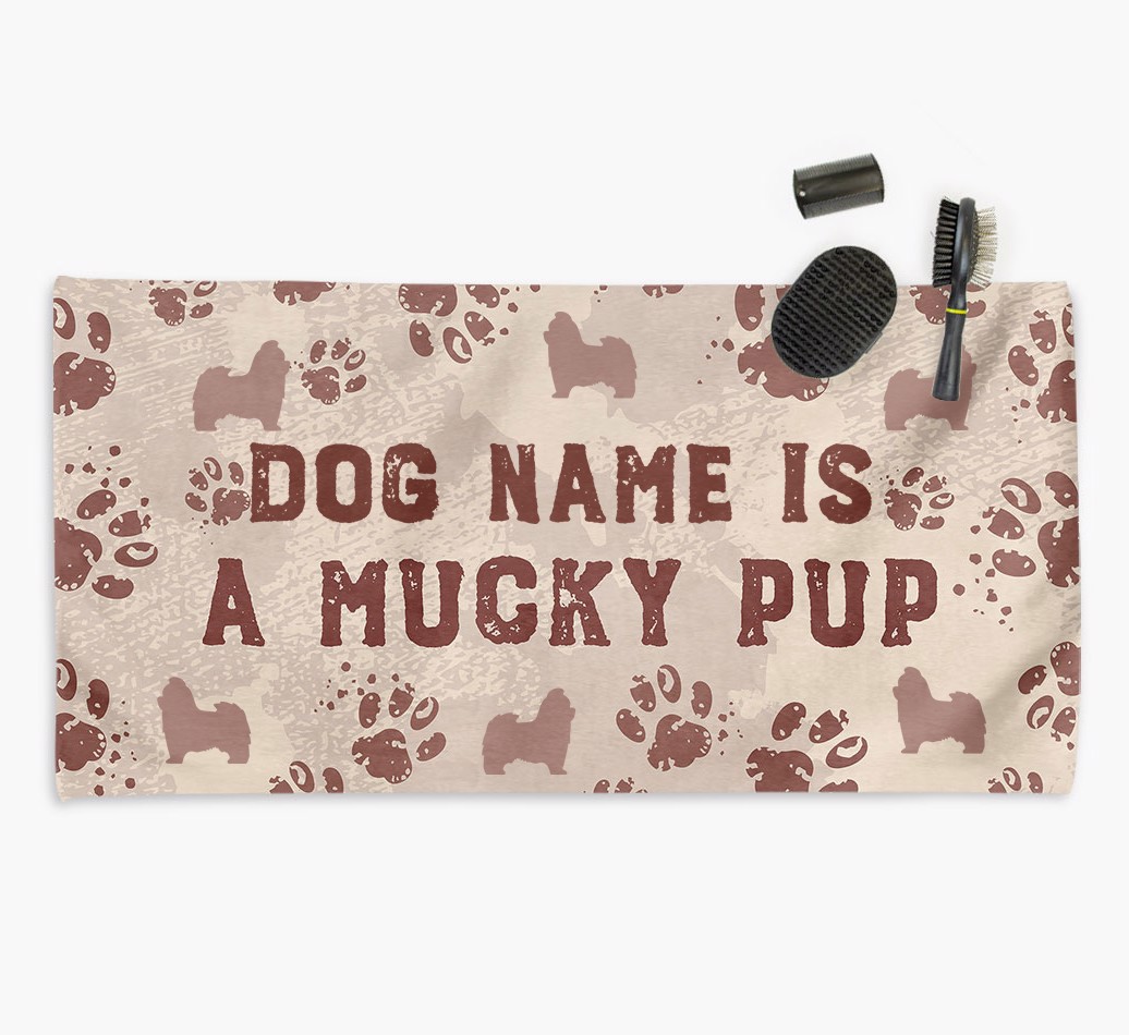 'Mucky Pup' Towel for your {breedCommonName}
