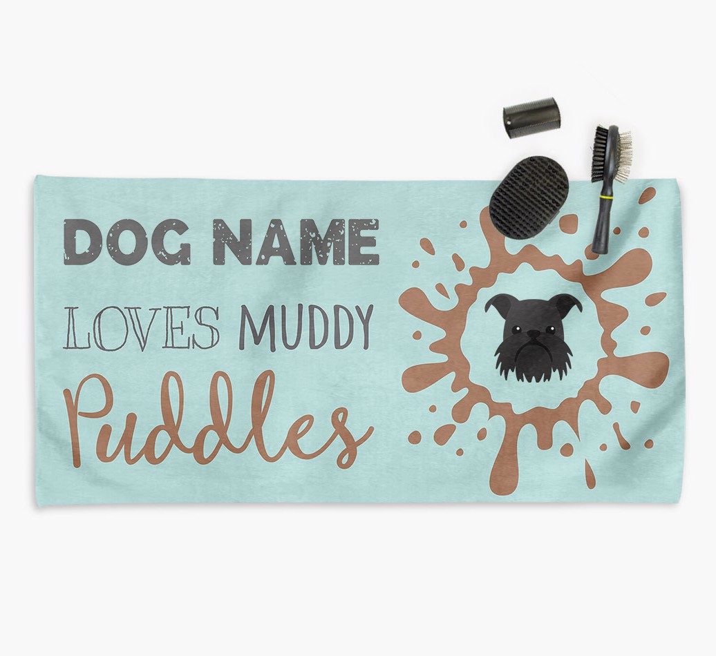 'Muddy Puddles' Dog Towel for your {breedCommonName}