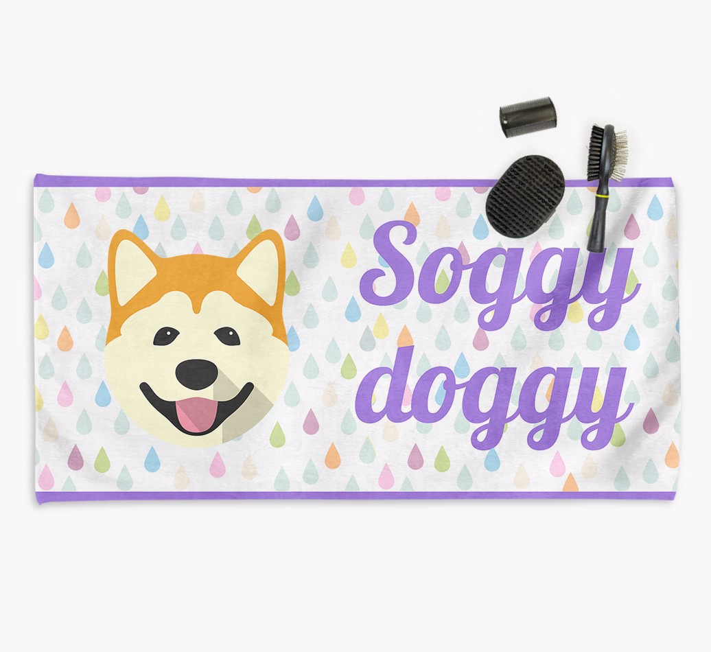 'Soggy Doggy' Dog Towel for your {breedCommonName}