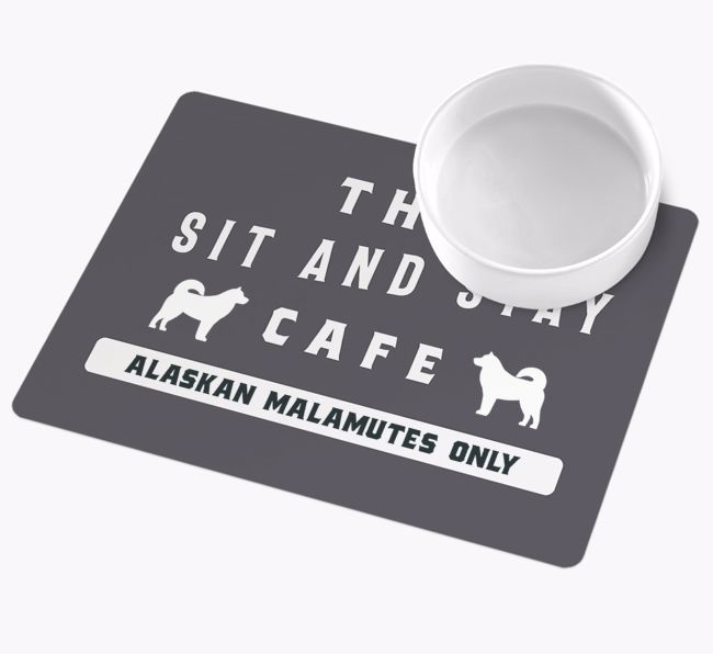 Sit and Stay Cafe: Personalised {breedFullName} Wipe Clean Feeding Mat
