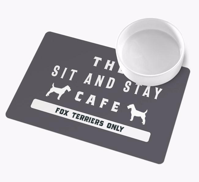 Sit and Stay Cafe: Personalized {breedFullName} Wipe Clean Feeding Mat