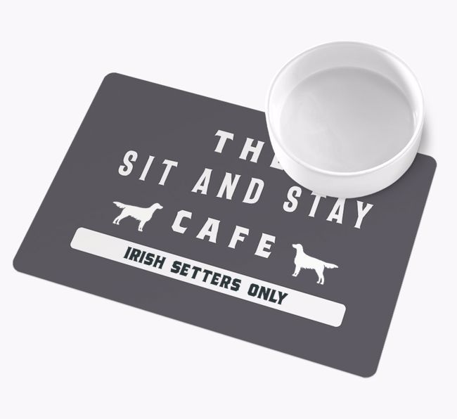 Sit and Stay Cafe: Personalized {breedFullName} Wipe Clean Feeding Mat