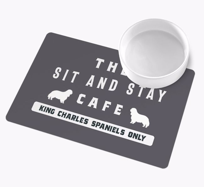 Sit and Stay Cafe: Personalized {breedFullName} Wipe Clean Feeding Mat