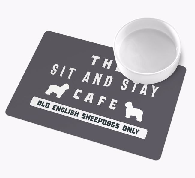 Sit and Stay Cafe: Personalized {breedFullName} Wipe Clean Feeding Mat