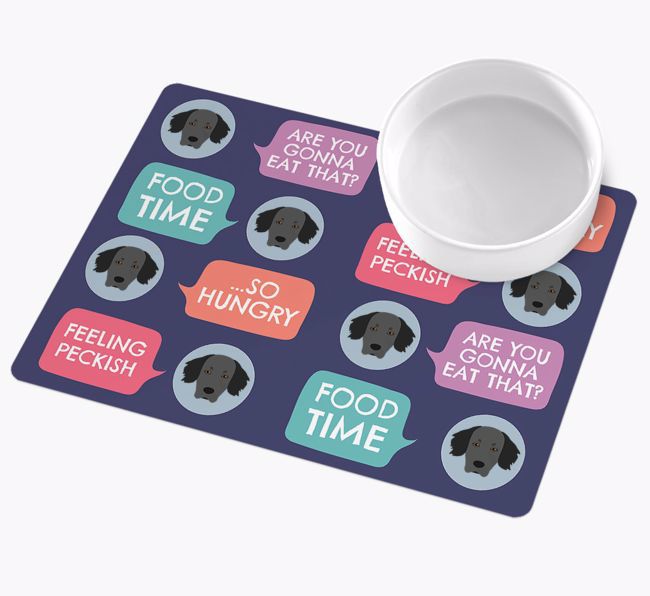 Speech Bubbles: Personalised {breedFullName} Wipe Clean Feeding Mat