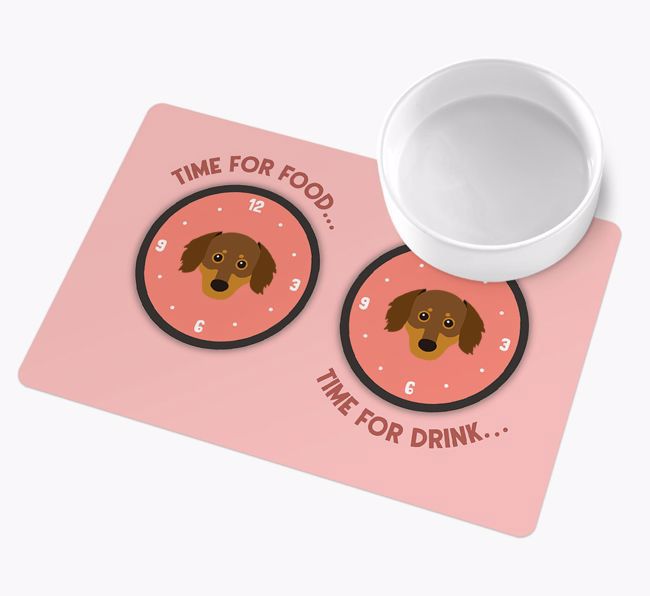 Time For: Personalized {breedFullName} Wipe Clean Feeding Mat