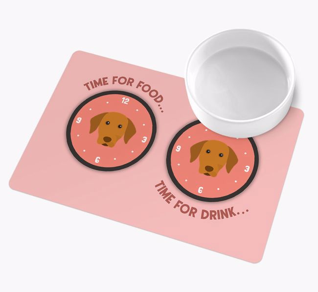 Time For: Personalized {breedFullName} Wipe Clean Feeding Mat