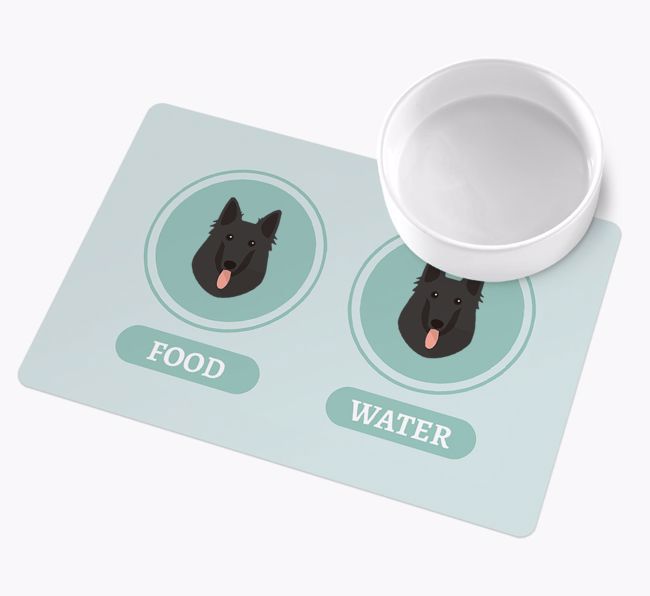 Yappicons: Personalized {breedFullName} Wipe Clean Feeding Mat