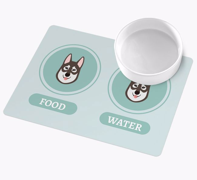 Yappicons: Personalised {breedFullName} Wipe Clean Feeding Mat