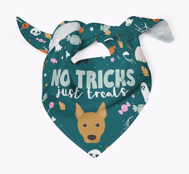 Personalized 'No Tricks Just Treats' Bandana for your {breedFullName}