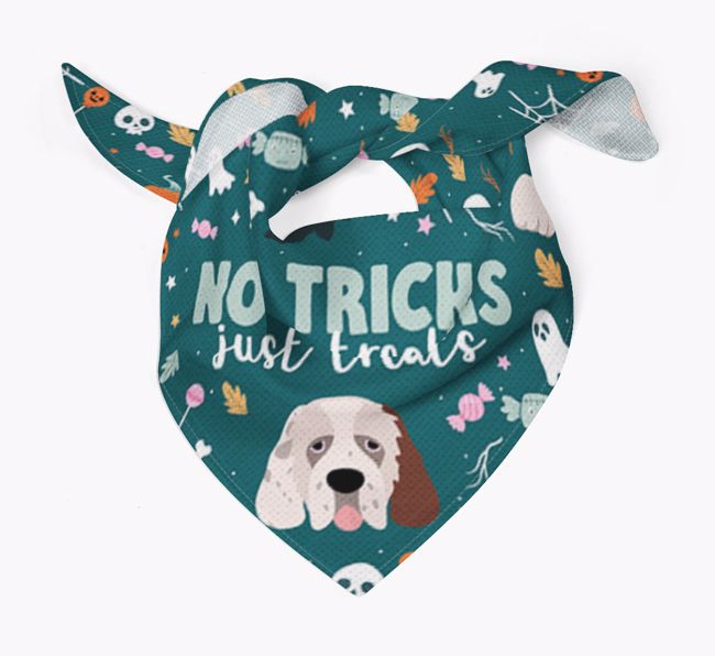 Personalized 'No Tricks Just Treats' Bandana for your {breedFullName}