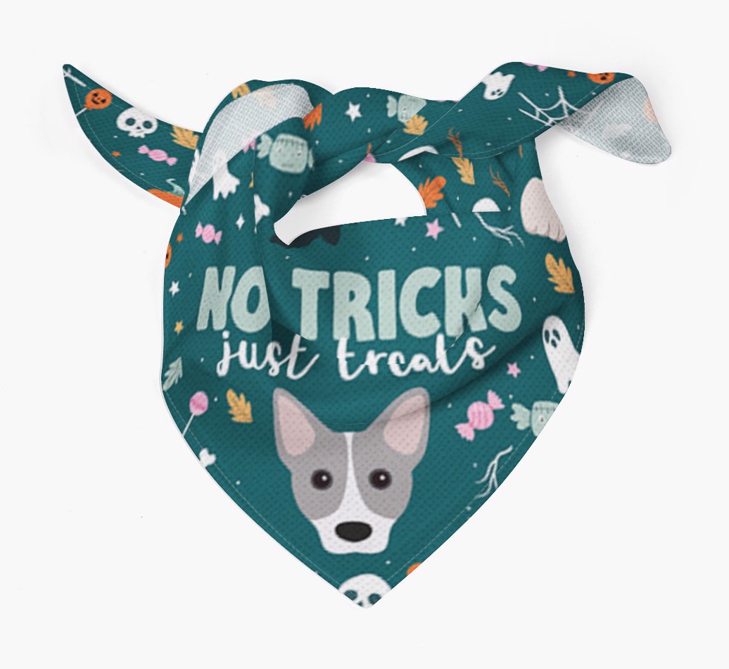 No Tricks Just Treats: Personalized {breedFullName} Bandana