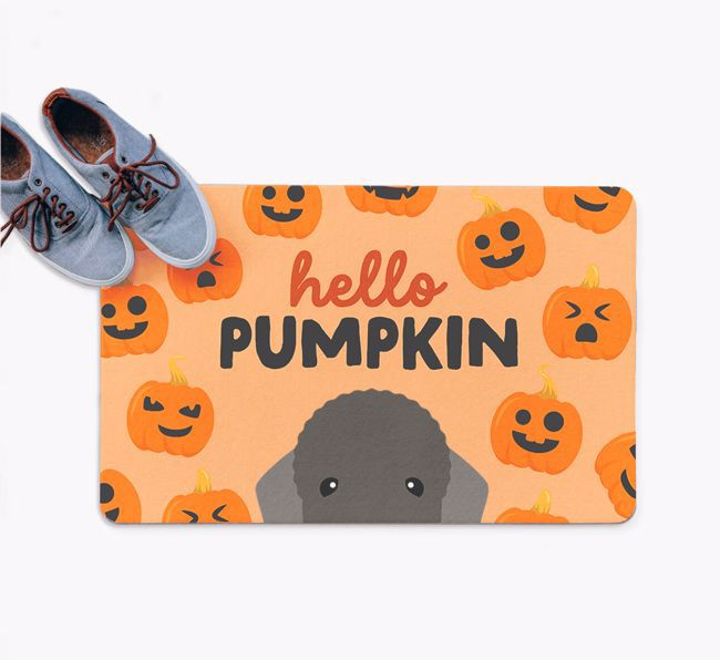 Hello Pumpkin: Personalized {breedFullName} Doormat
