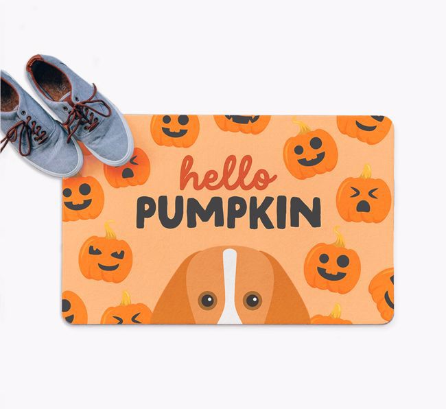 Hello Pumpkin: Personalized {breedFullName} Doormat