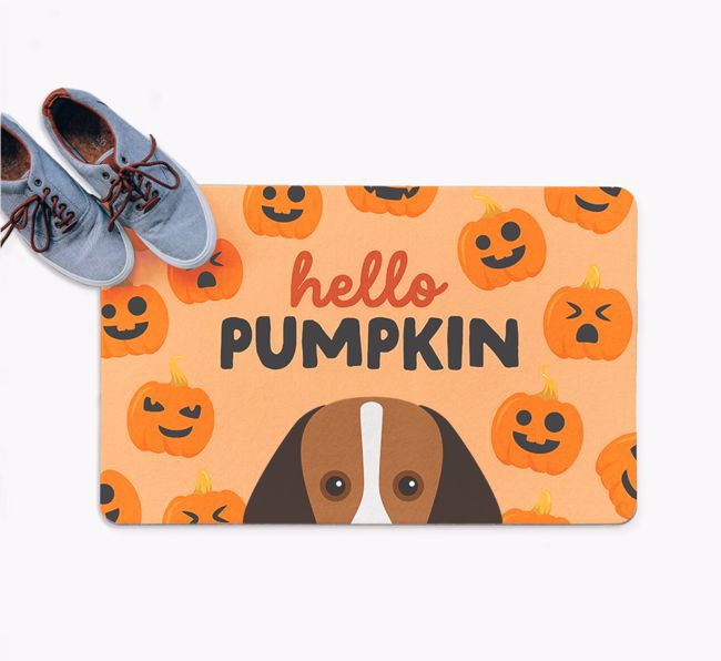 Hello Pumpkin: Personalized {breedFullName} Doormat