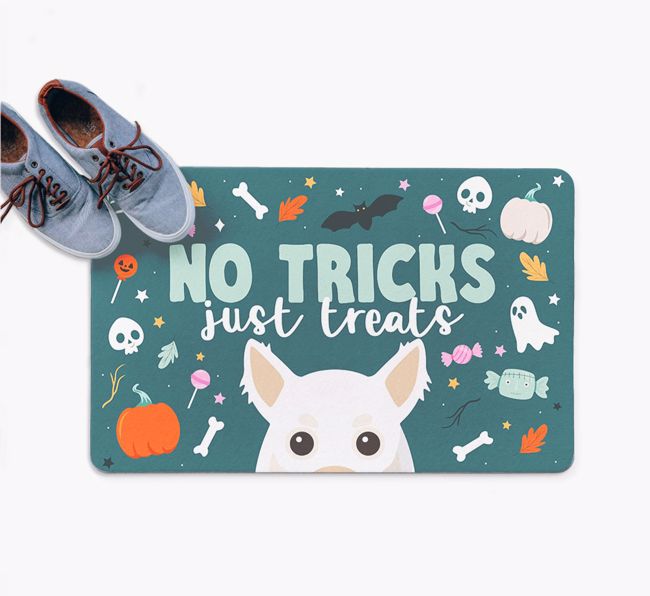 No Tricks Just Treats: Personalised {breedFullName} Doormat