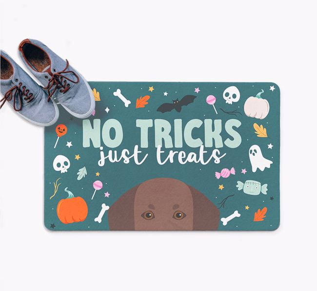 No Tricks Just Treats: Personalised {breedFullName} Doormat