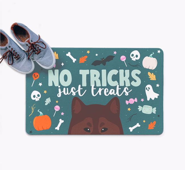 No Tricks Just Treats: Personalised {breedFullName} Doormat