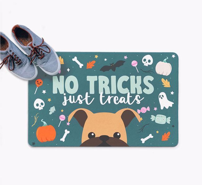 No Tricks Just Treats: Personalised {breedFullName} Doormat