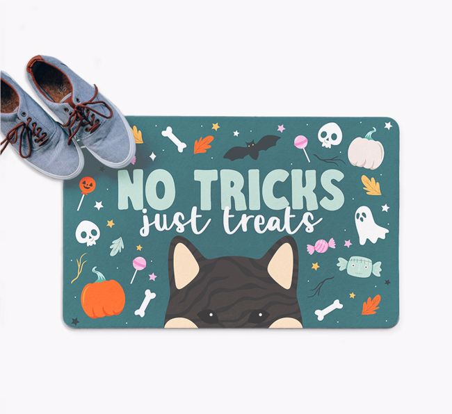 No Tricks Just Treats: Personalised {breedFullName} Doormat