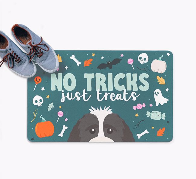 No Tricks Just Treats: Personalised {breedFullName} Doormat