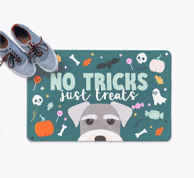 No Tricks Just Treats: Personalized {breedFullName} Doormat