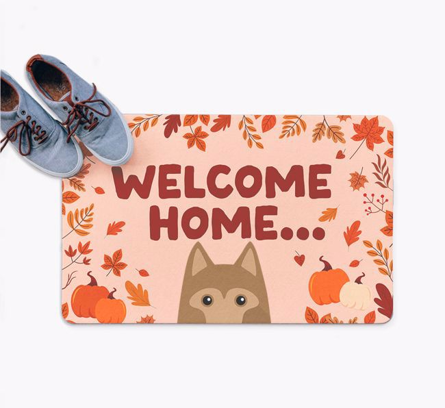 Welcome Home: Personalised {breedFullName} Doormat