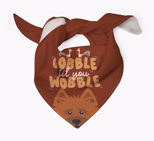 Gobble Til You Wobble: Personalized {breedFullName} Bandana