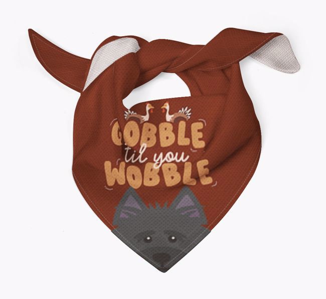 Gobble Til You Wobble: Personalized {breedFullName} Bandana