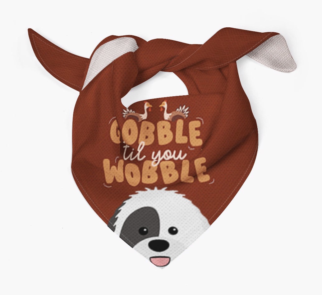 Gobble Til You Wobble: Personalized {breedFullName} Bandana