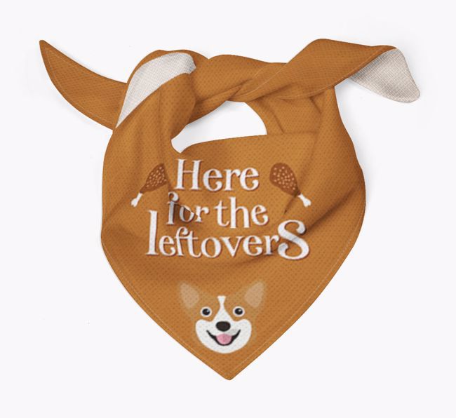 Here For The Leftovers: Personalized {breedFullName} Bandana