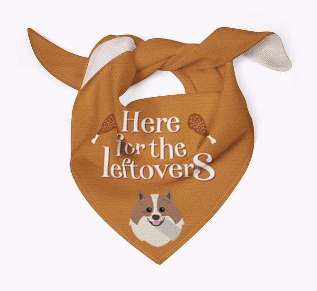 Here For The Leftovers: Personalized {breedFullName} Bandana