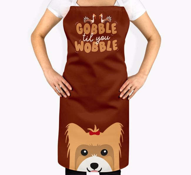 Gobble Til You Wobble: Personalized {breedFullName} Apron