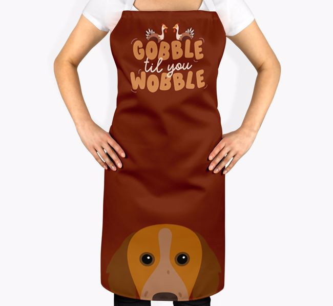 Gobble Til You Wobble: Personalized {breedFullName} Apron