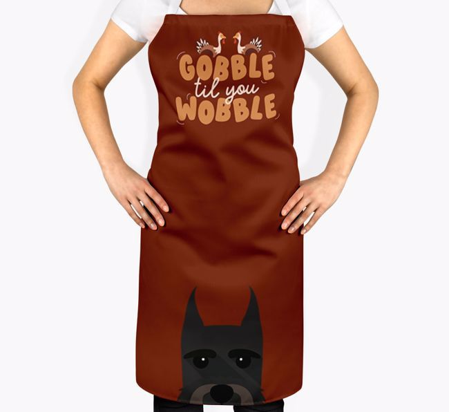 Gobble Til You Wobble: Personalised {breedFullName} Apron