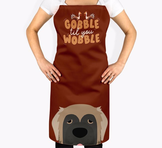 Gobble Til You Wobble: Personalized {breedFullName} Apron