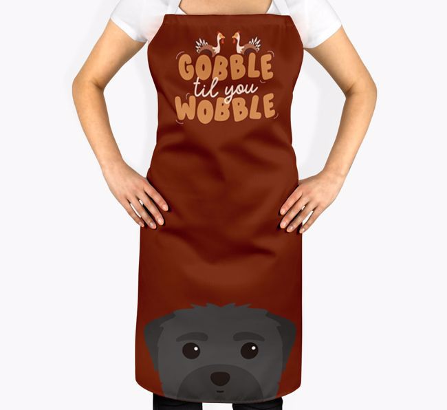 Gobble Til You Wobble: Personalized {breedFullName} Apron