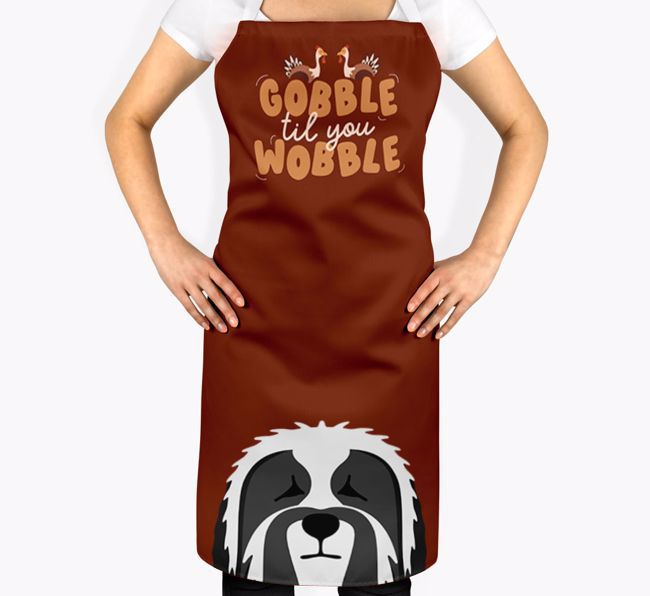 Gobble Til You Wobble: Personalised {breedFullName} Apron