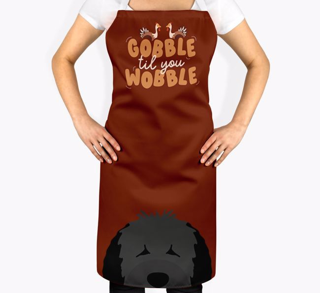 Gobble Til You Wobble: Personalized {breedFullName} Apron