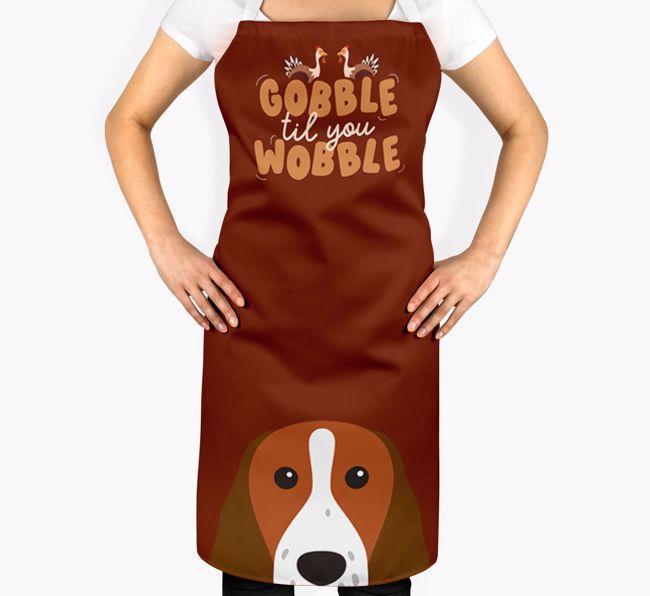 Gobble Til You Wobble: Personalized {breedFullName} Apron