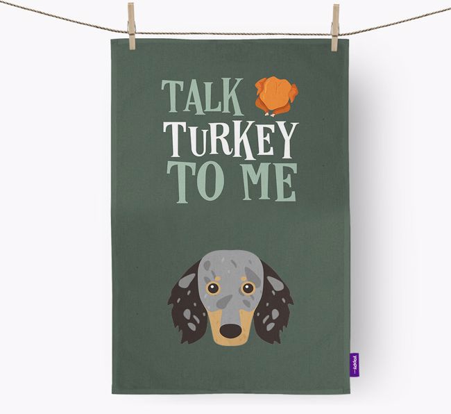 Talk Turkey To Me: Personalised {breedFullName} Tea Towel